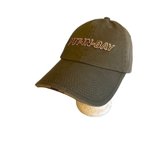 Put-In-Bay Green Embroidered Adjustable Hat Cap Ohio Beach Summer - Picture 1 of 7